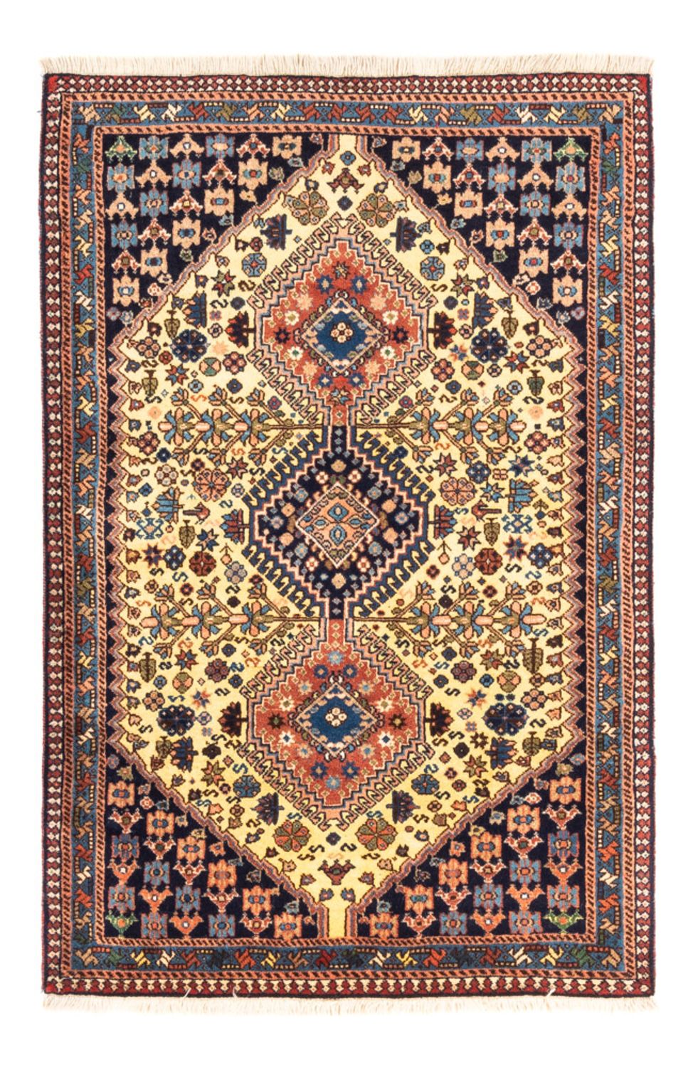 Perser Rug - Nomadic - 130 x 85 cm - yellow