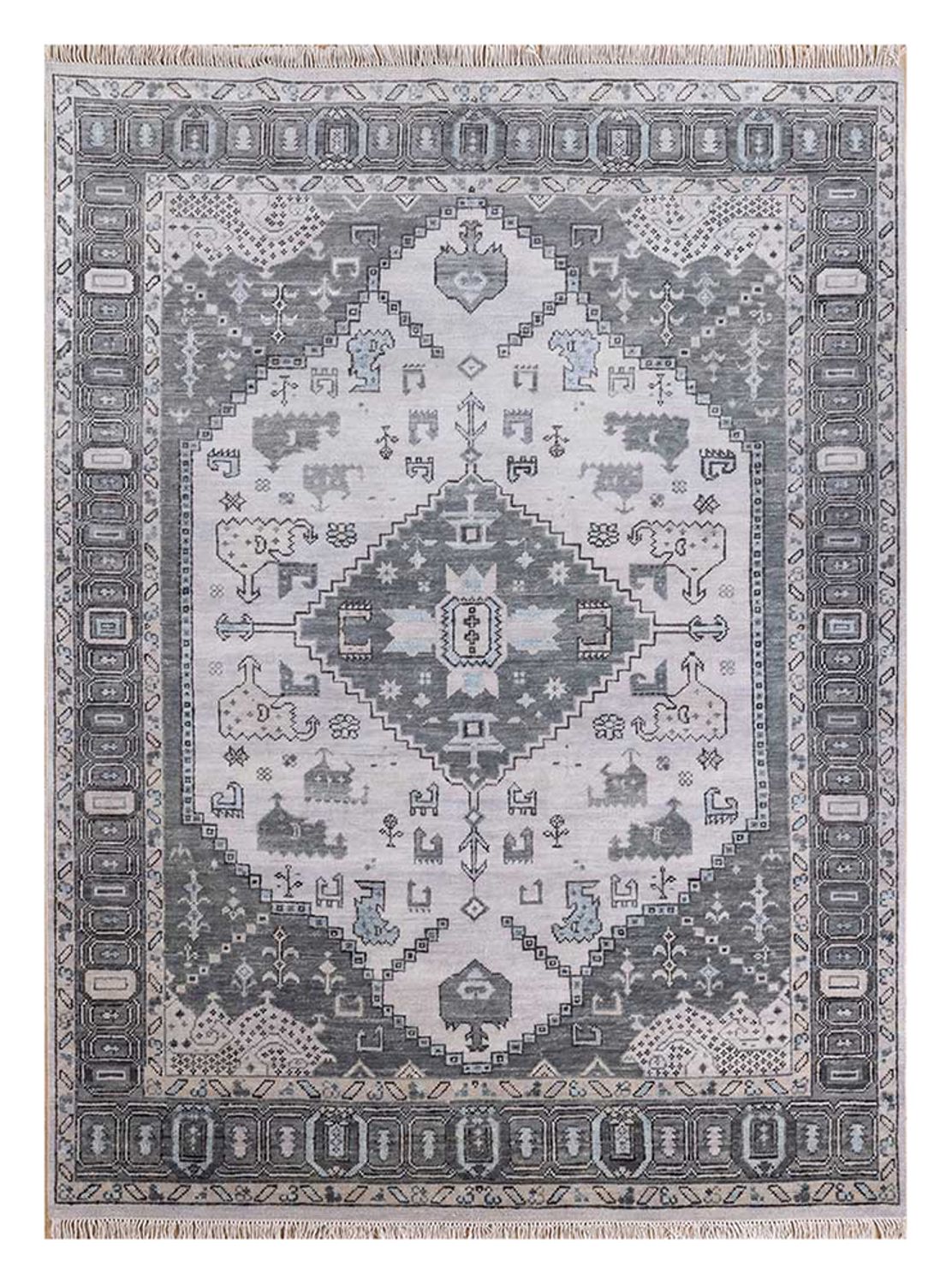 Wool Rug - 300 x 240 cm - silver