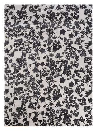 Wool Rug - 270 x 180 cm - black and white