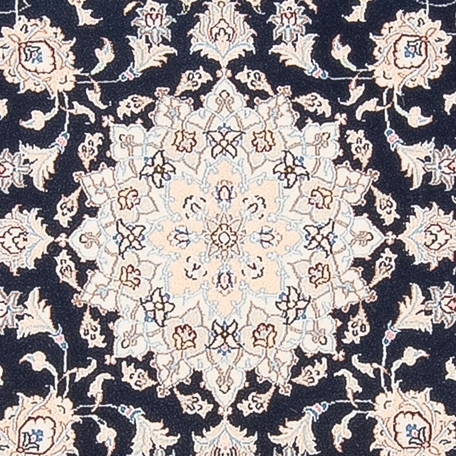 Perser Rug - Nain - Premium round  - 111 x 105 cm - dark blue