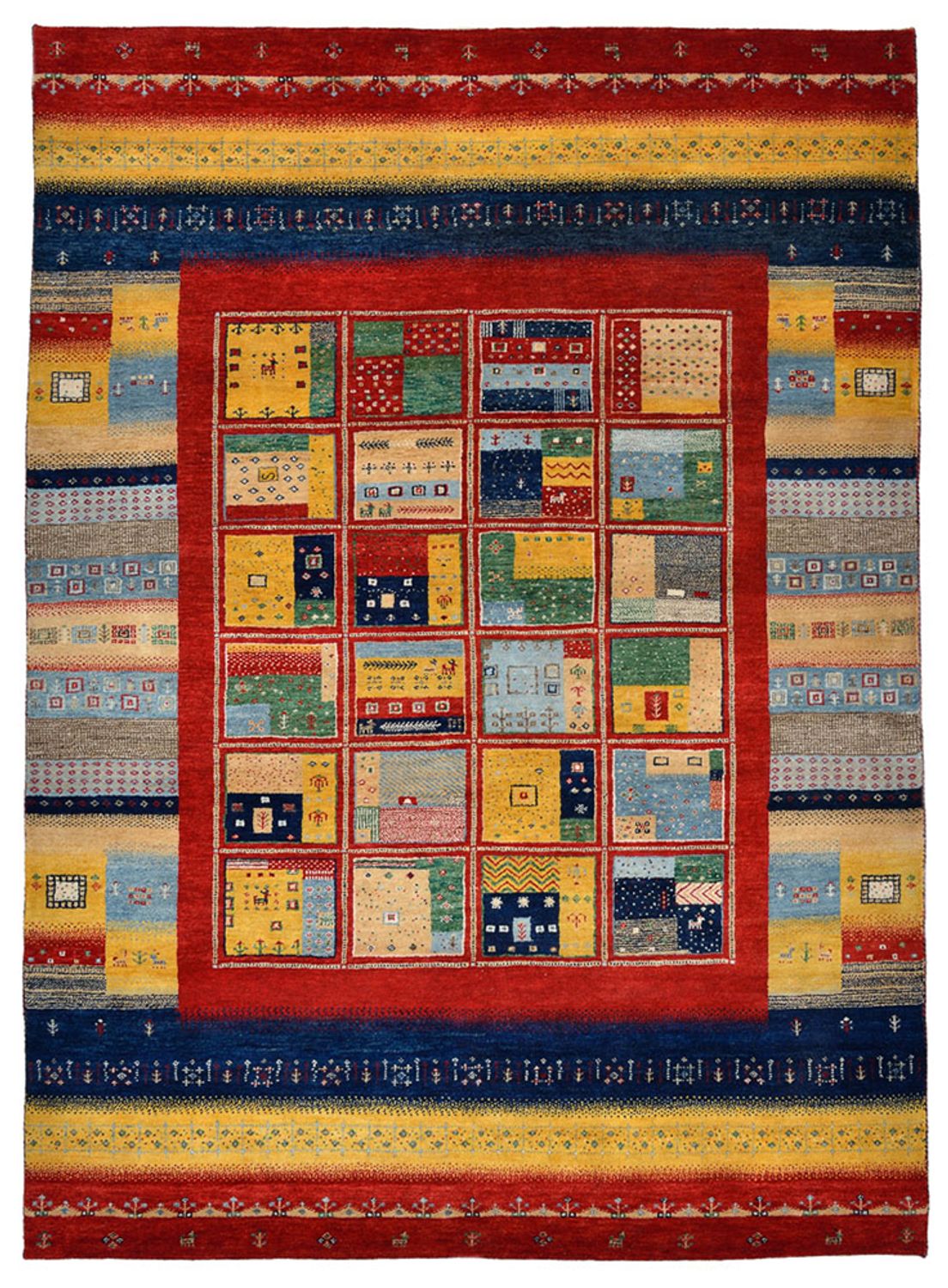 Gabbeh Rug - Loribaft Indus - 240 x 173 cm - multicolored