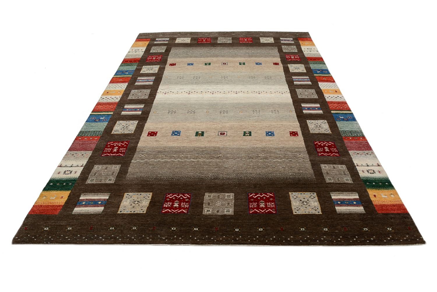 Gabbeh Rug - Loribaft Indus - 308 x 203 cm - multicolored