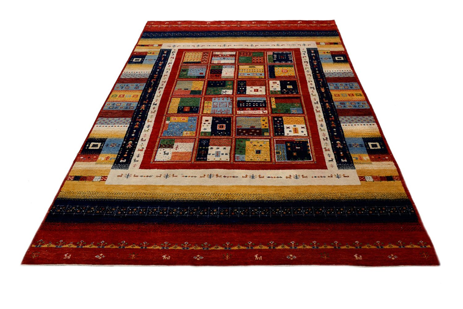 Gabbeh Rug - Loribaft Indus - 242 x 173 cm - multicolored