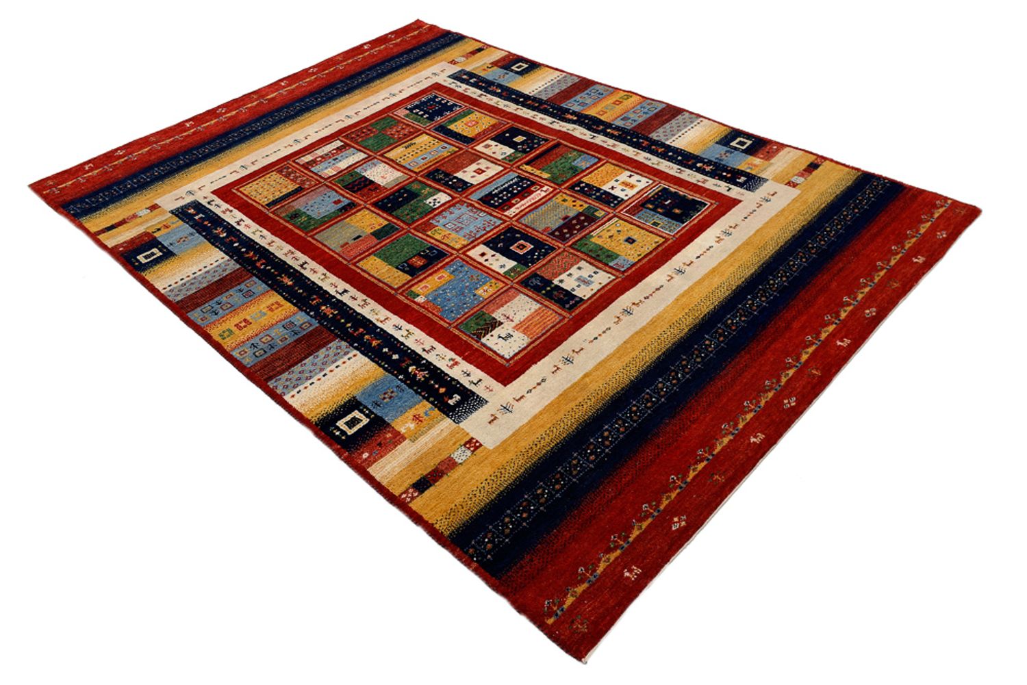 Gabbeh Rug - Loribaft Indus - 242 x 173 cm - multicolored