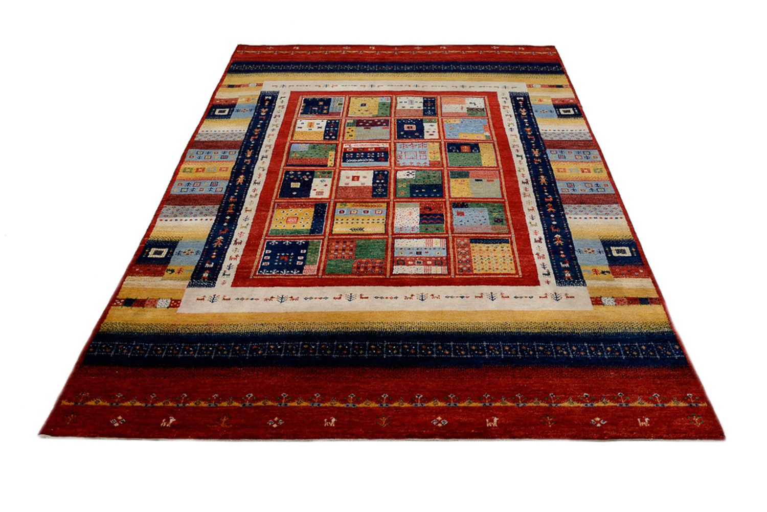 Gabbeh Rug - Loribaft Indus - 242 x 173 cm - multicolored