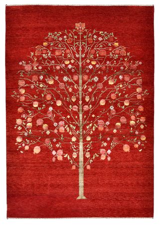 Gabbeh Rug - Loribaft Indus - 245 x 173 cm - red