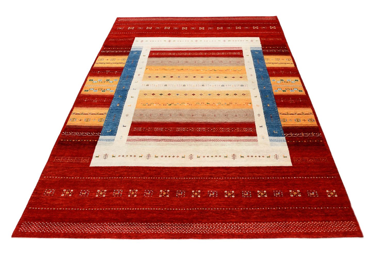 Gabbeh Rug - Loribaft Indus square  - 251 x 248 cm - multicolored