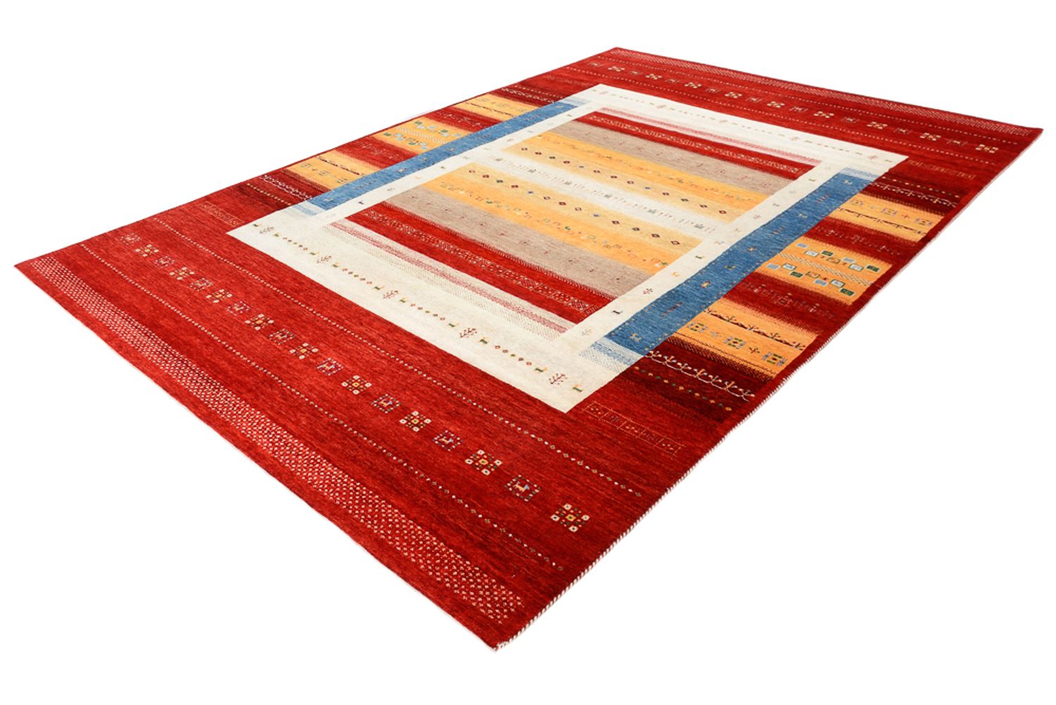 Gabbeh Rug - Loribaft Indus square  - 251 x 248 cm - multicolored