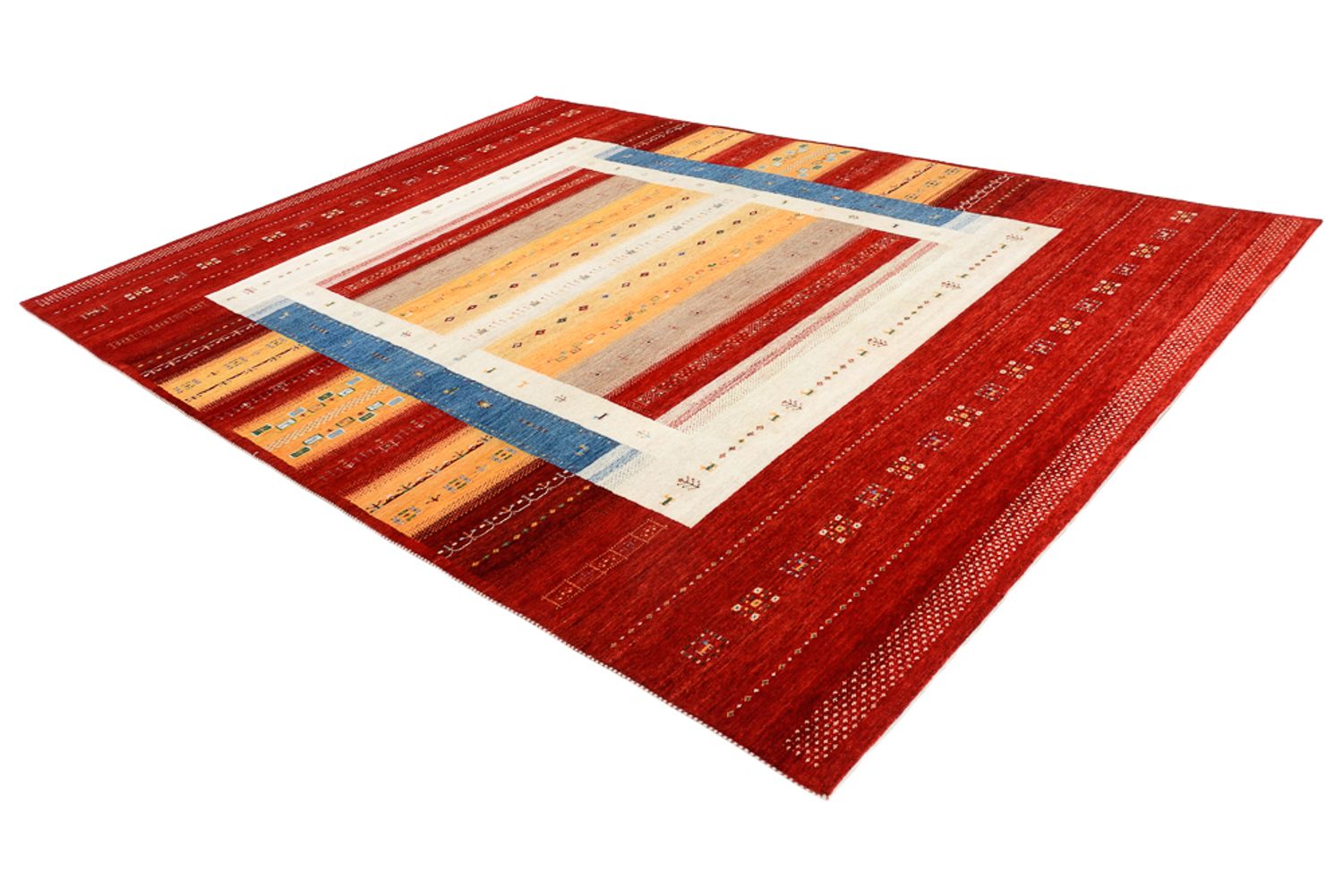 Gabbeh Rug - Loribaft Indus square  - 251 x 248 cm - multicolored