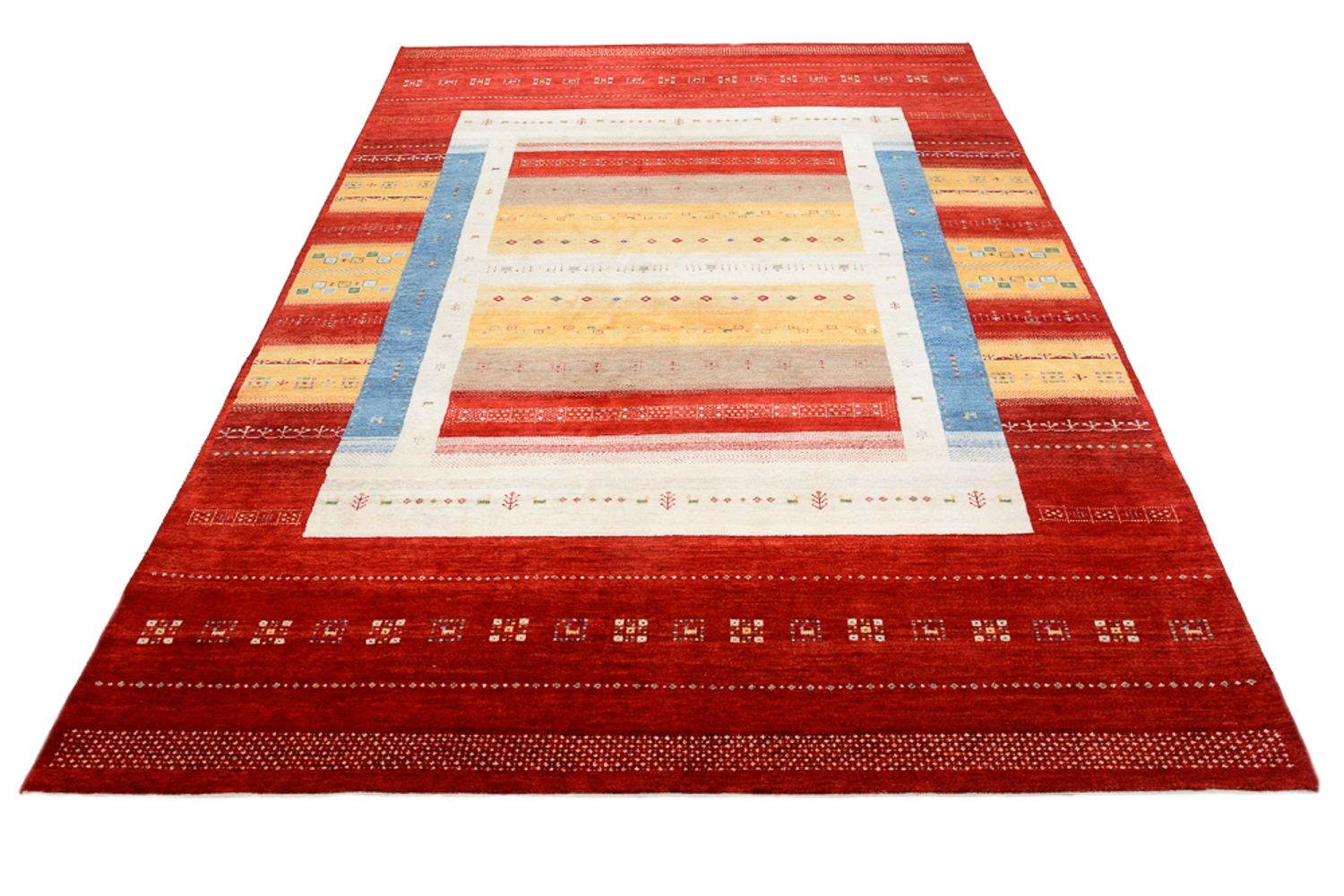 Gabbeh Rug - Loribaft Indus square  - 251 x 248 cm - multicolored