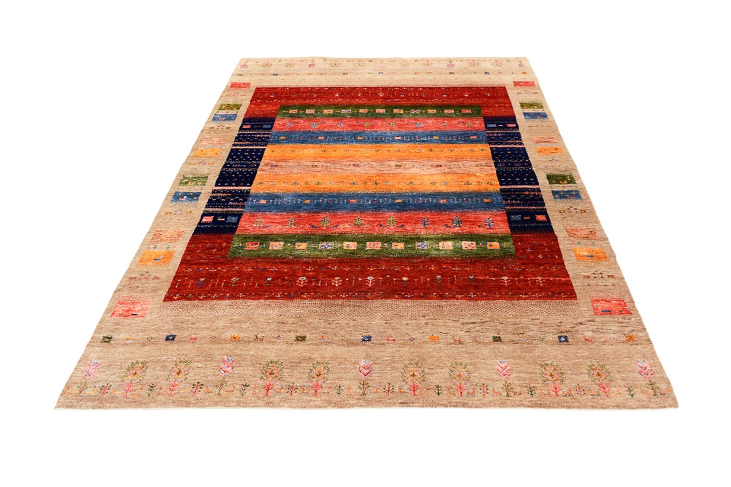 Gabbeh Rug - Loribaft Indus - 244 x 173 cm - multicolored