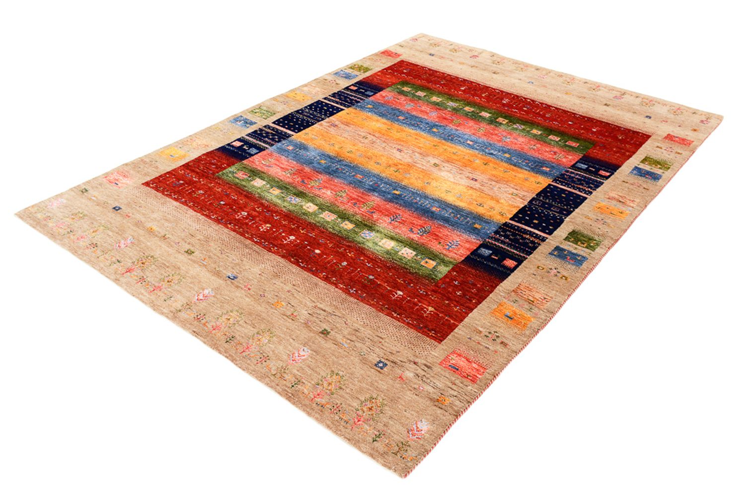 Gabbeh Rug - Loribaft Indus - 244 x 173 cm - multicolored