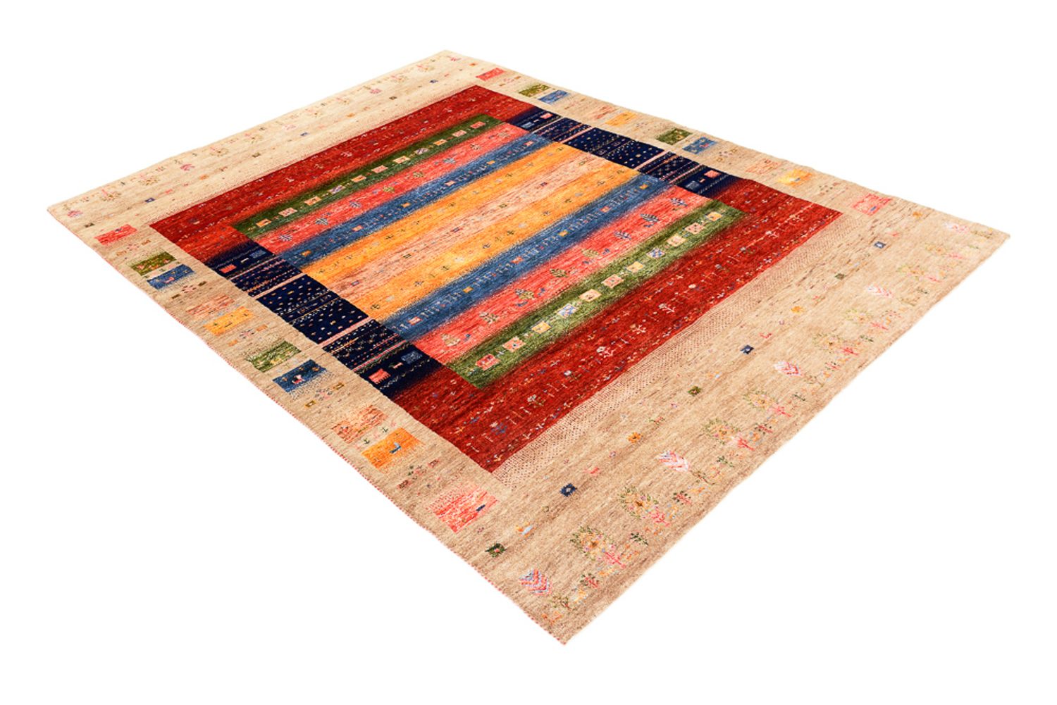 Gabbeh Rug - Loribaft Indus - 244 x 173 cm - multicolored