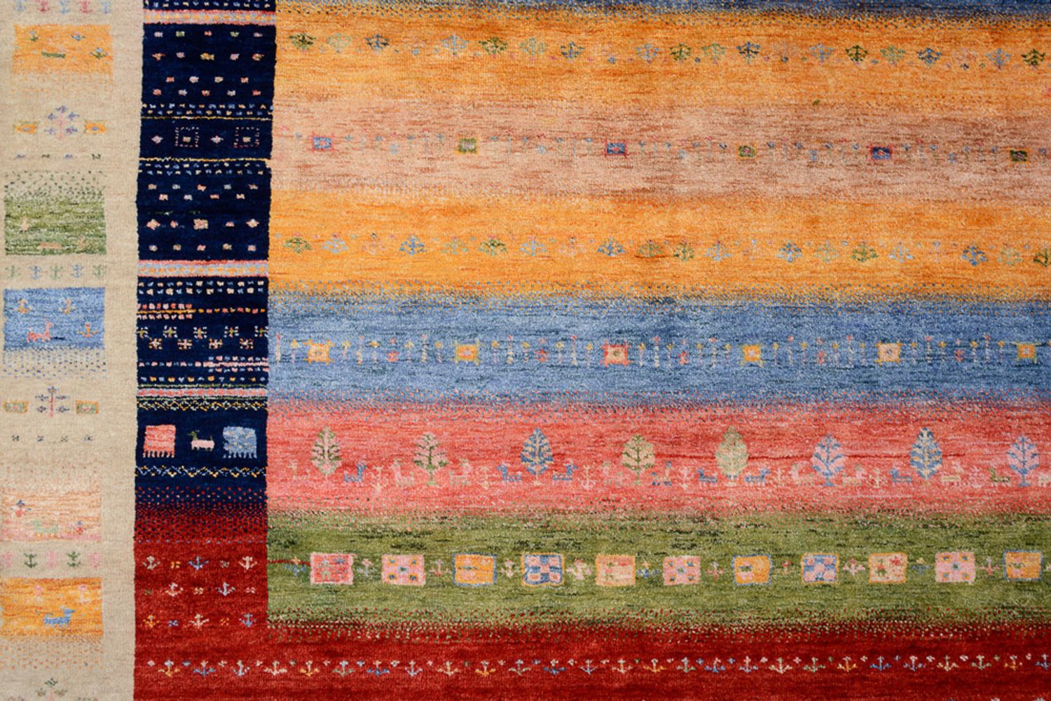 Gabbeh Rug - Loribaft Indus - 244 x 173 cm - multicolored