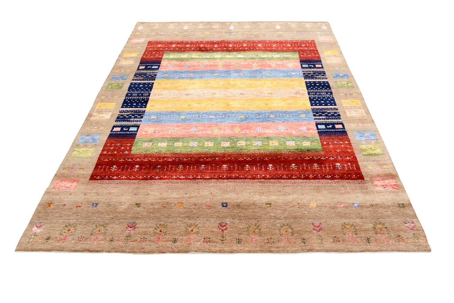 Gabbeh Rug - Loribaft Indus - 244 x 173 cm - multicolored