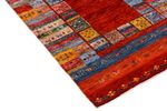 Runner Gabbeh Rug - Loribaft Indus - 249 x 82 cm - multicolored