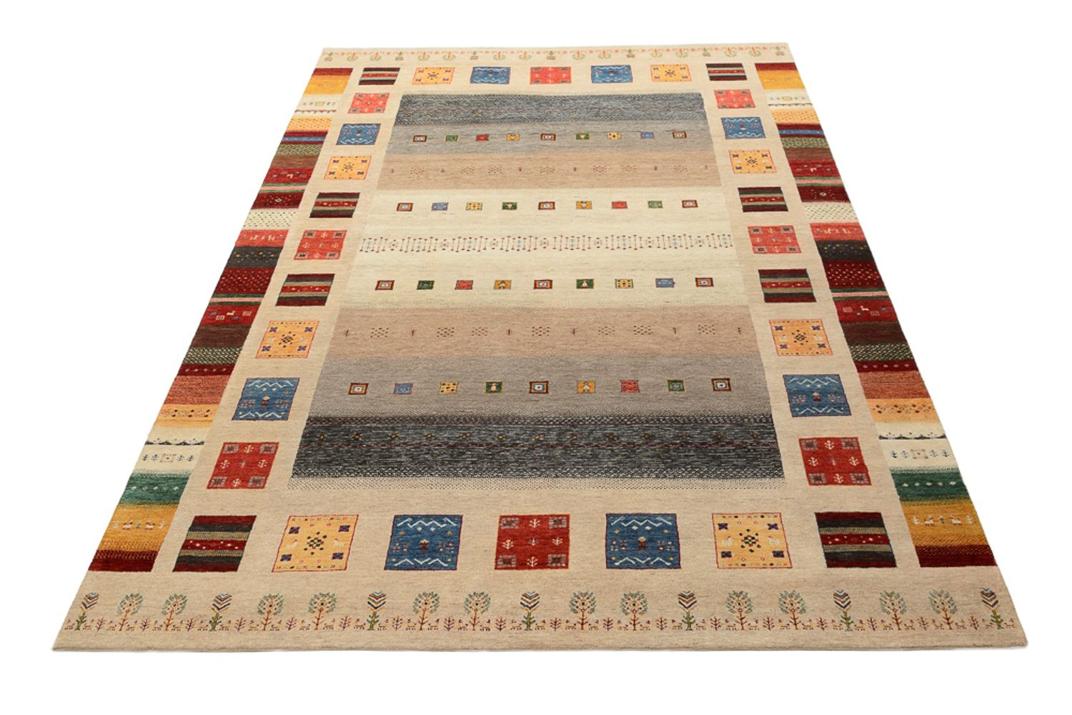 Gabbeh Rug - Loribaft Indus - 356 x 252 cm - multicolored