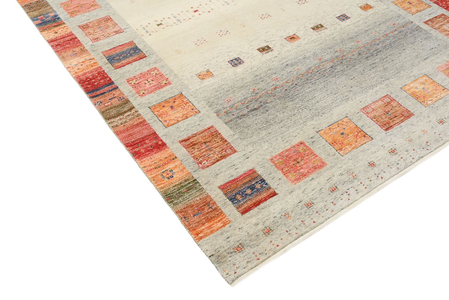 Gabbeh Rug - Loribaft Indus - 244 x 176 cm - multicolored