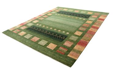 Gabbeh Rug - Loribaft Indus - 302 x 248 cm - green