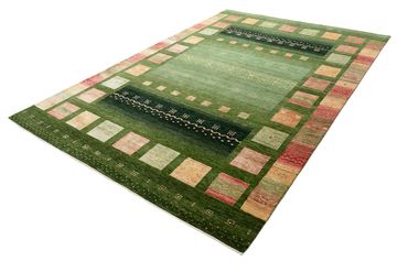 Gabbeh Rug - Loribaft Indus - 308 x 205 cm - green