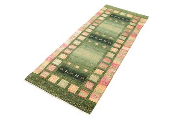 Runner Gabbeh Rug - Loribaft Indus - 192 x 76 cm - multicolored