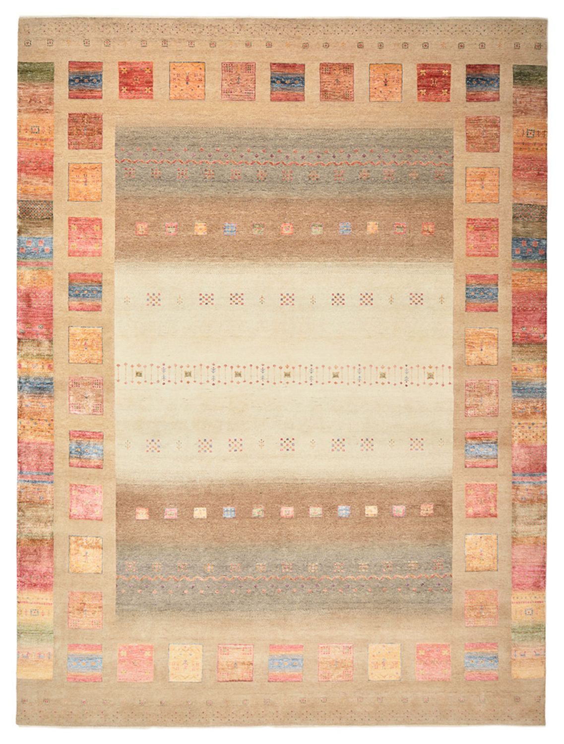 Gabbeh Rug - Loribaft Indus - 400 x 301 cm - multicolored