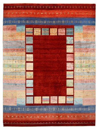 Gabbeh Rug - Loribaft Indus - 336 x 254 cm - red