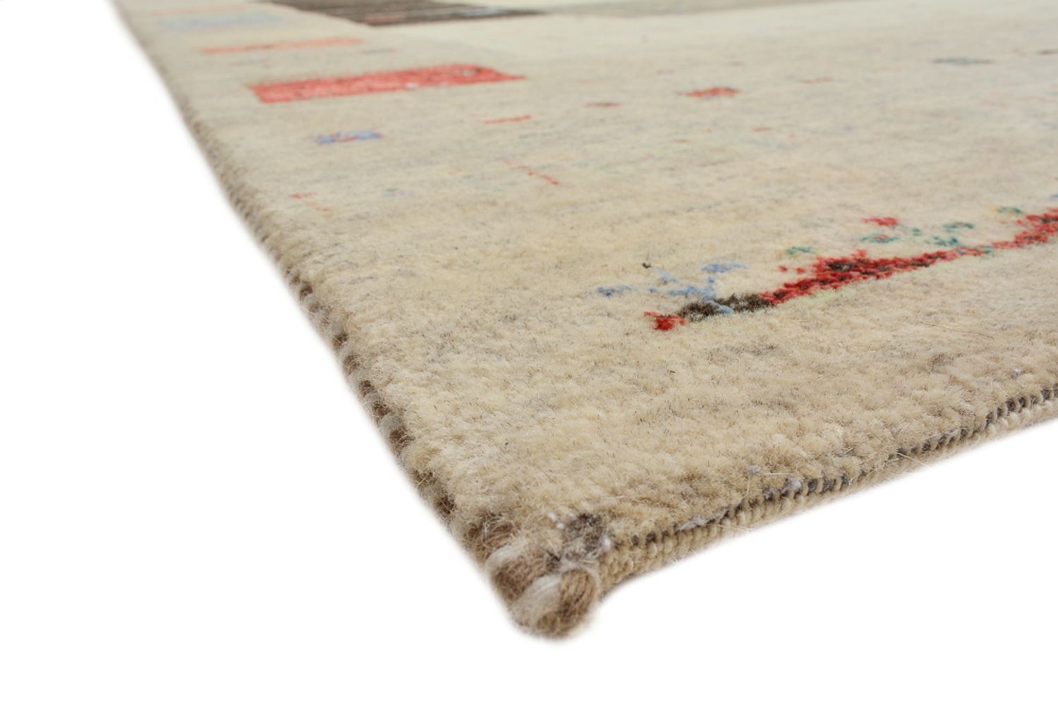 Gabbeh Rug - Loribaft Indus - 300 x 253 cm - light beige