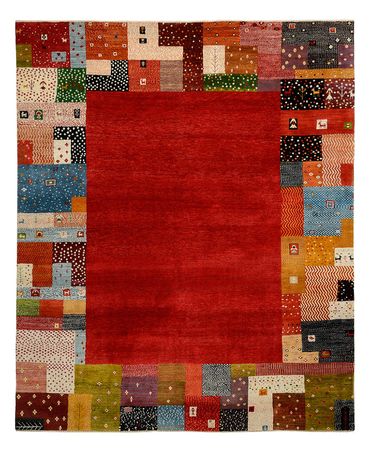 Gabbeh Rug - Loribaft Indus - 294 x 247 cm - red