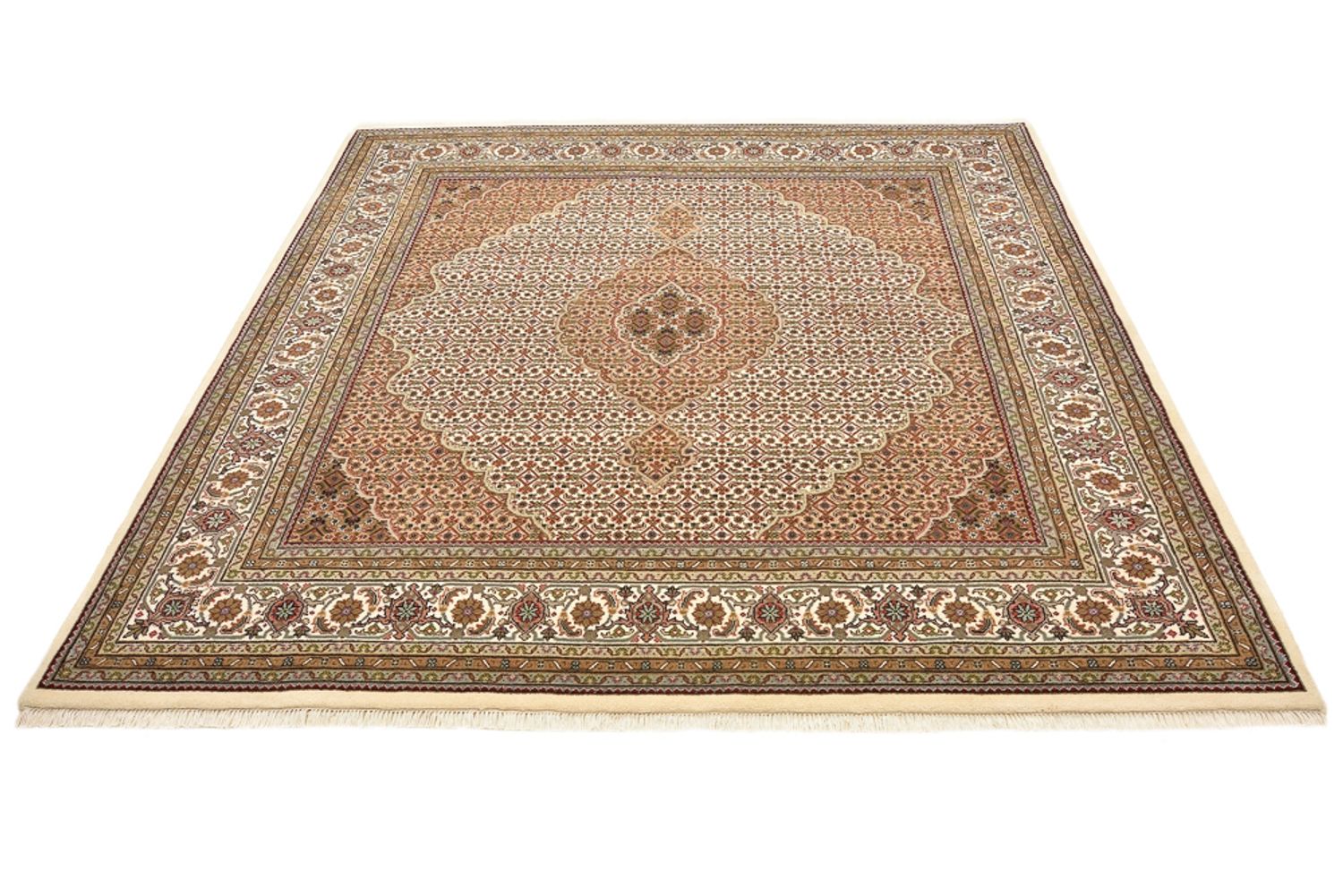 Oriental Rug - Tabriz square  - 203 x 201 cm - dark beige