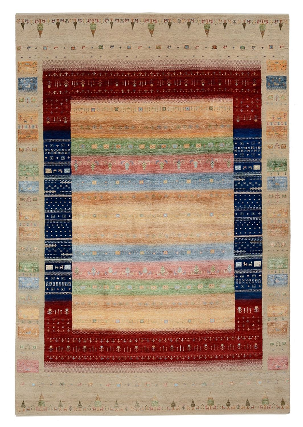 Gabbeh Rug - Loribaft Indus - 302 x 205 cm - multicolored