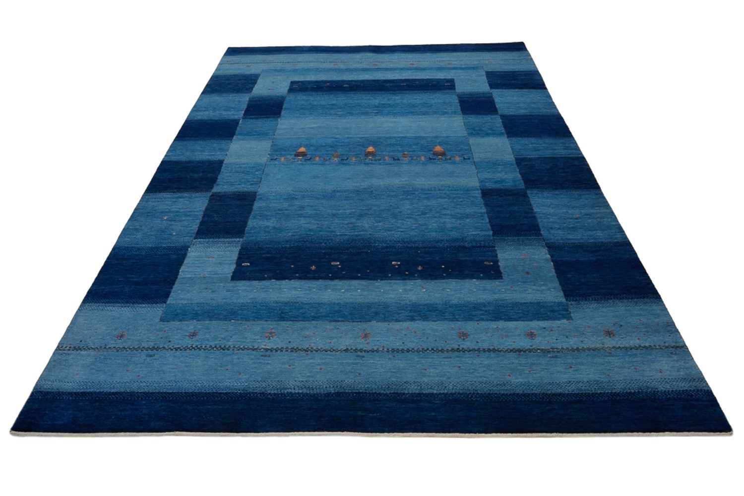 Gabbeh Rug - Loribaft Indus - 342 x 253 cm - blue