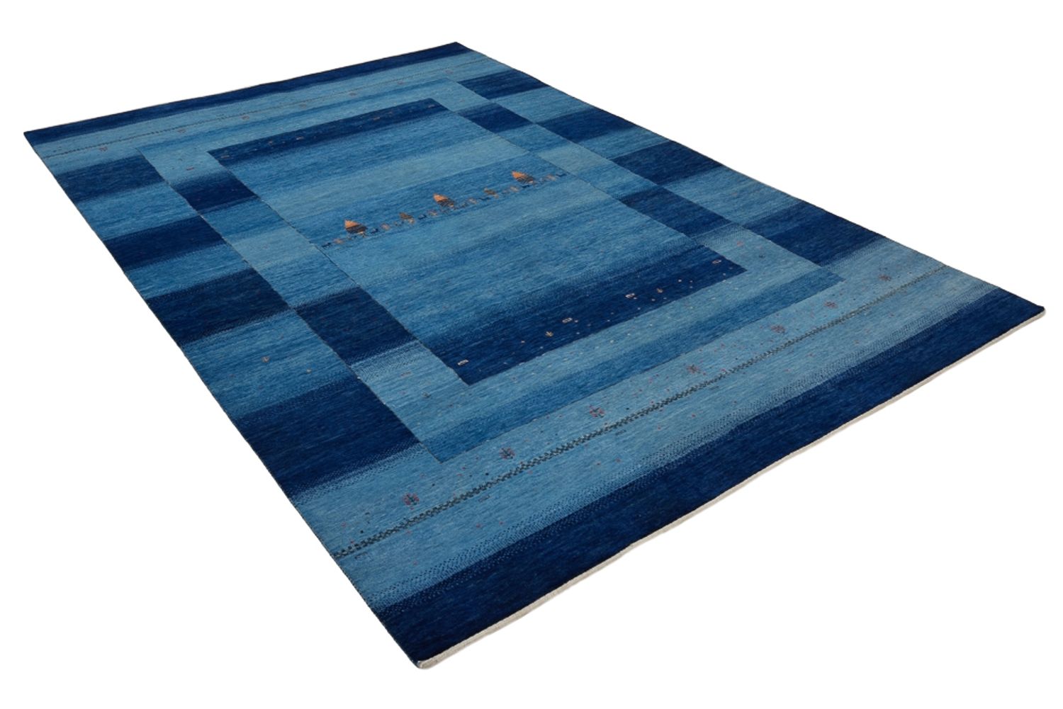 Gabbeh Rug - Loribaft Indus - 342 x 253 cm - blue