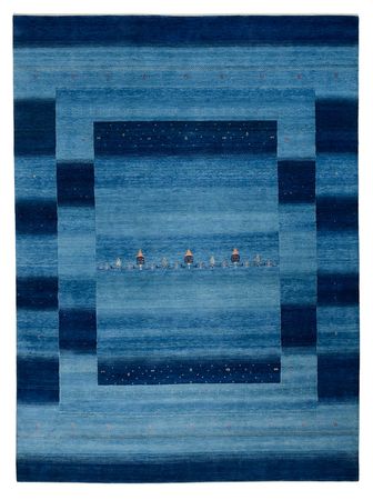 Gabbeh Rug - Loribaft Indus - 342 x 253 cm - blue