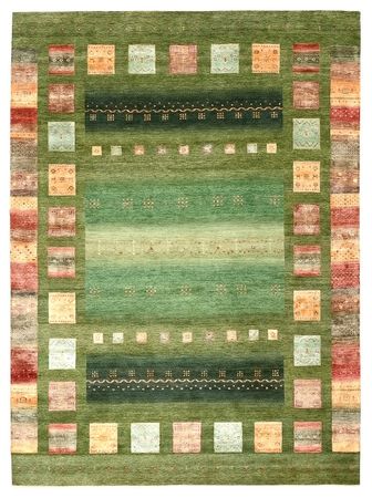 Gabbeh Rug - Loribaft Indus - 343 x 251 cm - green