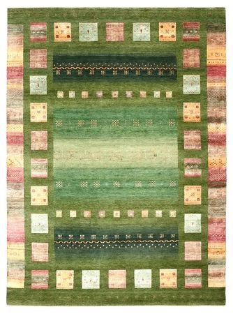 Gabbeh Rug - Loribaft Indus - 340 x 249 cm - green