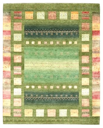 Gabbeh Rug - Loribaft Indus - 303 x 244 cm - green