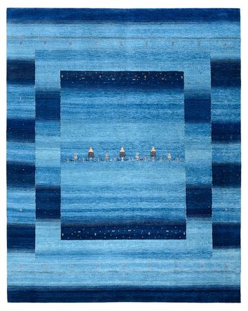 Gabbeh Rug - Loribaft Indus - 304 x 243 cm - light blue