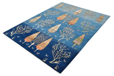 Gabbeh Rug - Loribaft Indus - 204 x 155 cm - light blue