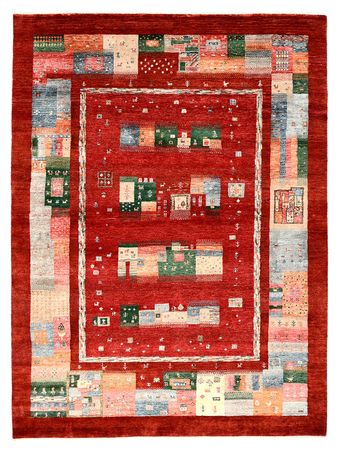 Gabbeh Rug - Loribaft Indus - 239 x 177 cm - red