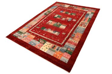 Gabbeh Rug - Loribaft Indus - 239 x 177 cm - red