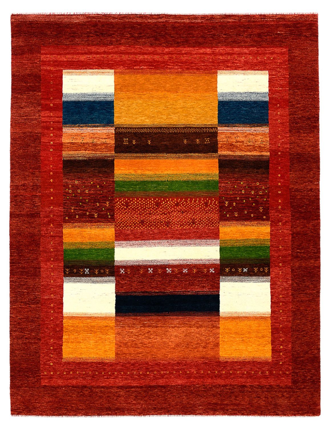 Gabbeh Rug - Loribaft Indus - 259 x 203 cm - red