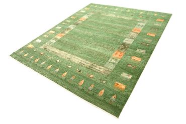 Gabbeh Rug - Loribaft Indus - 246 x 206 cm - green