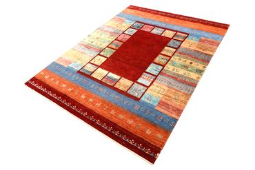 Gabbeh Rug - Loribaft Indus - 199 x 153 cm - red