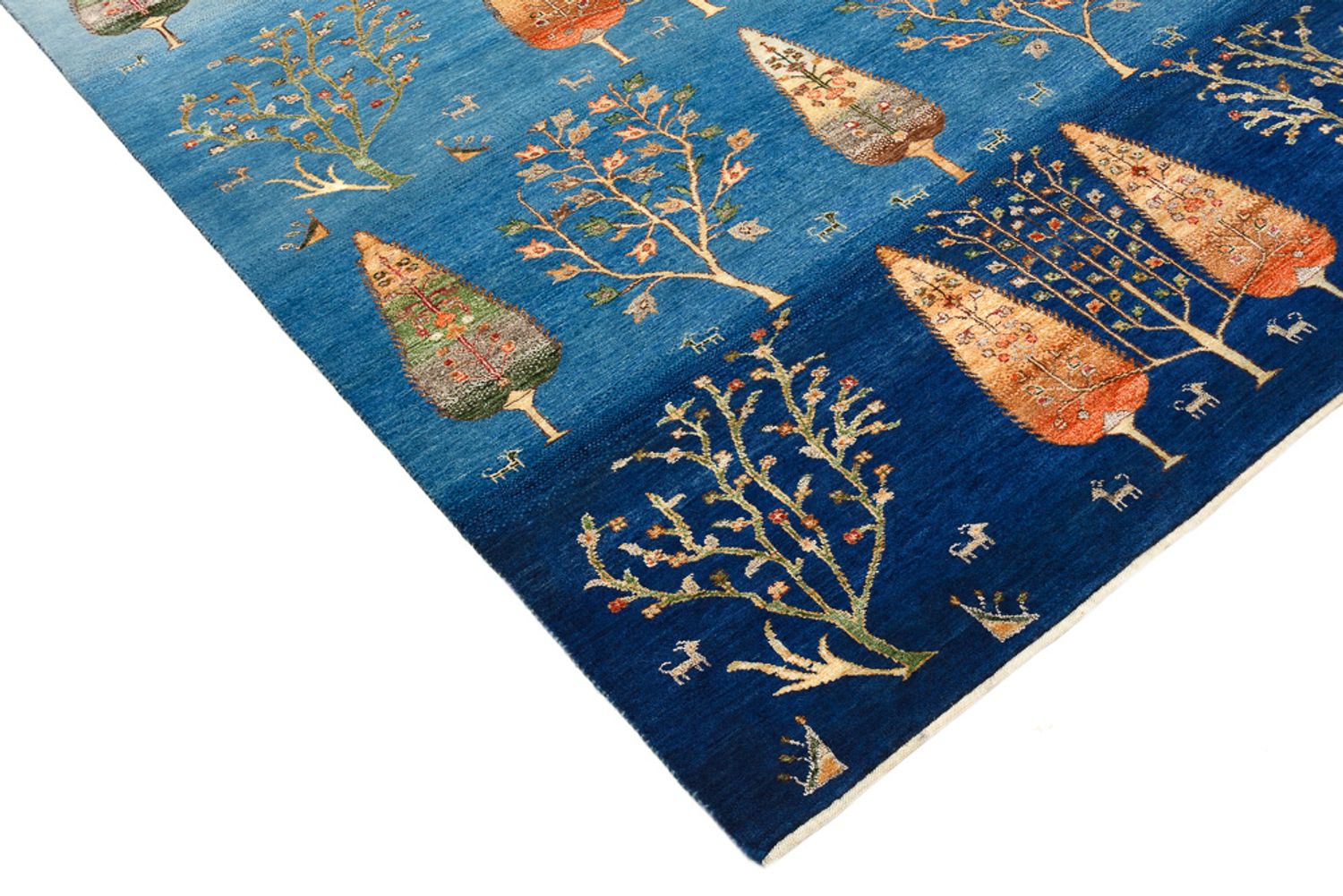 Gabbeh Rug - Loribaft Indus - 247 x 173 cm - sea blue