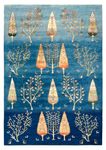 Gabbeh Rug - Loribaft Indus - 247 x 173 cm - sea blue