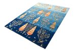 Gabbeh Rug - Loribaft Indus - 247 x 173 cm - sea blue