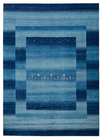 Gabbeh Rug - Loribaft Indus - 345 x 247 cm - sea blue