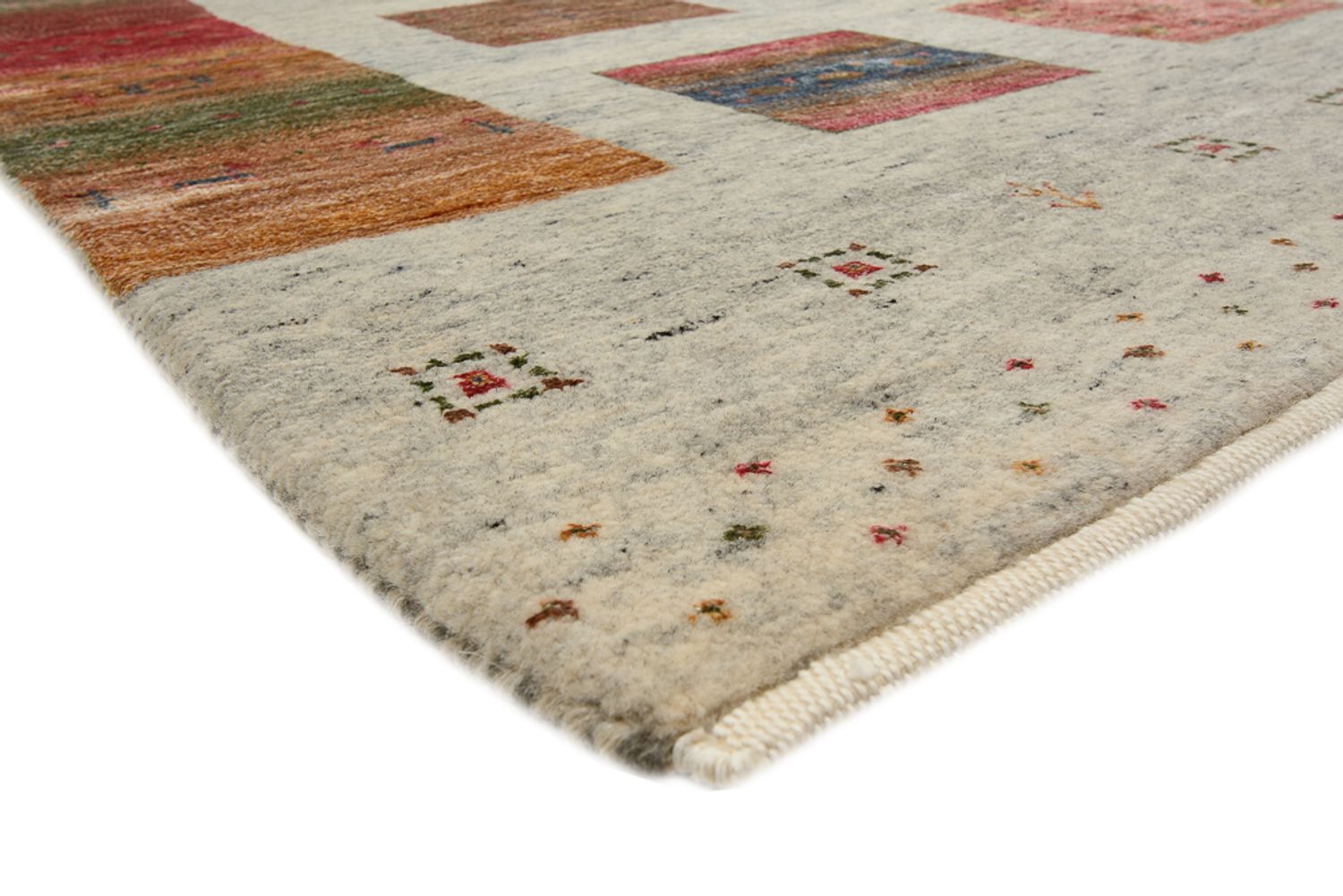 Gabbeh Rug - Loribaft Indus - 354 x 248 cm - dark beige