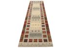 Runner Gabbeh Rug - Loribaft Indus - 306 x 85 cm - dark beige